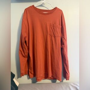 Duluth Trading Co Men's Burnt Orange Long Sleeve Tee